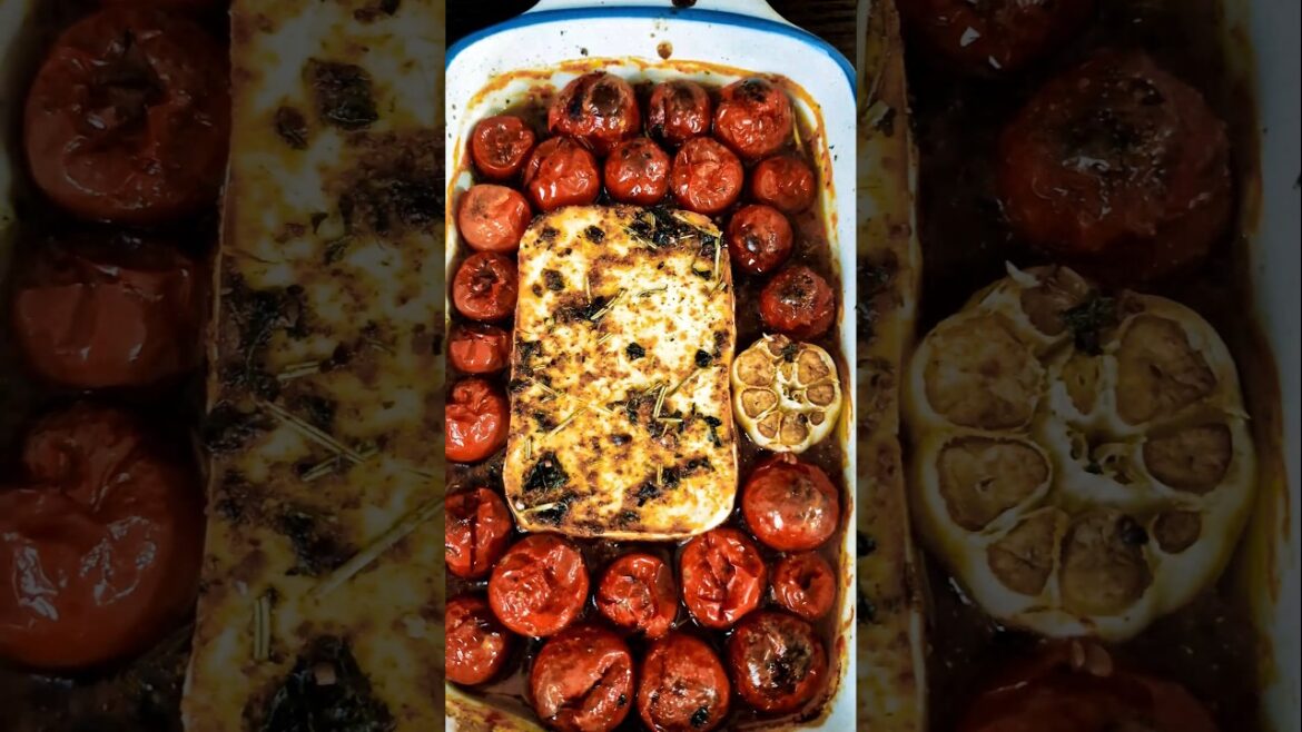viral baked feta cheese pasta #shorts