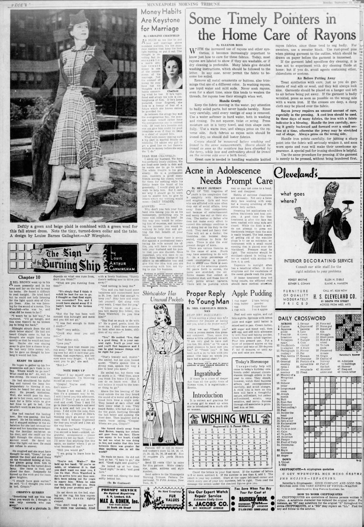 September 15, 1941: Apple Pudding