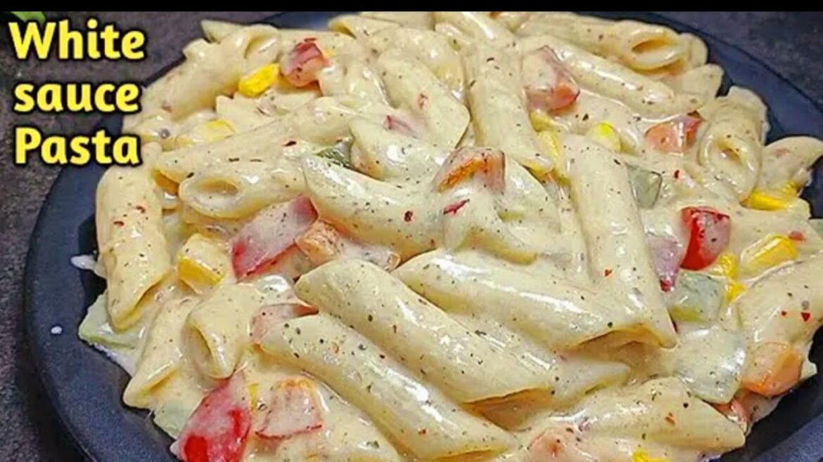 White Sauce Pasta Recipe| Indian style white sauce Pasta | Alfredo pasta