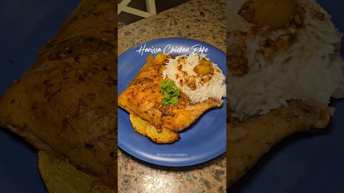 Turning simple chicken into a flavor-packed feast | Harissa Chicken Bake #harissachicken #food Turning simple chicken into a flavor-packed feast | Harissa Chicken Bake #harissachicken #food