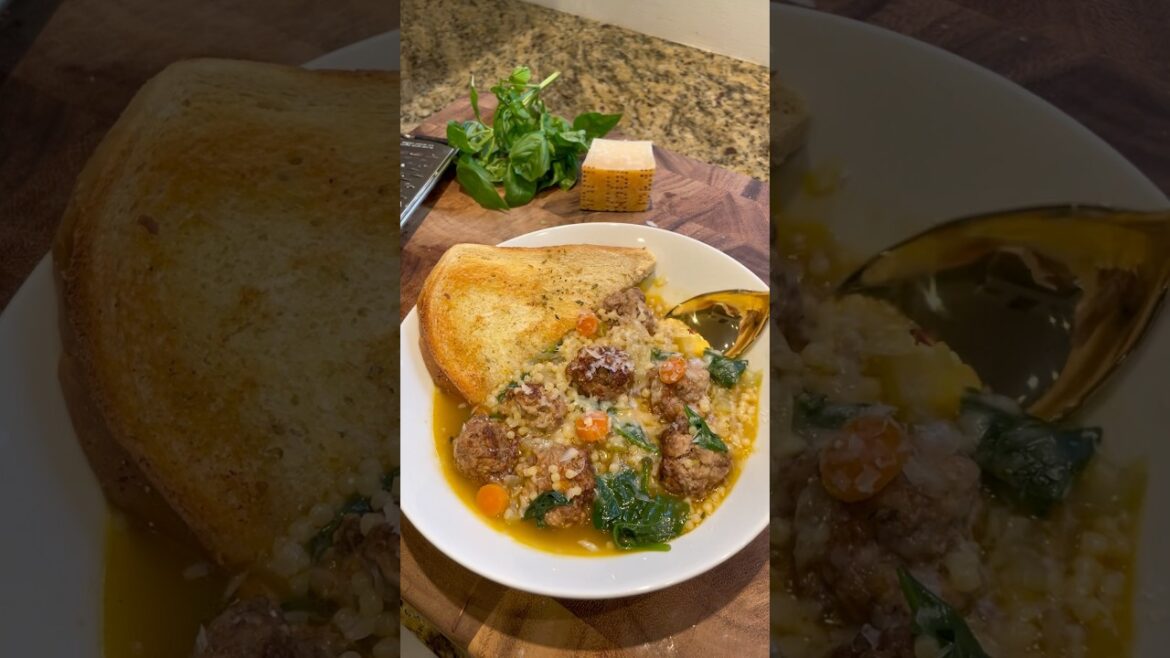Souper Sunday Part 1: Italian Wedding Soup. Full recipe on my Tiktok & IG #sundaydinner #souprecipe
