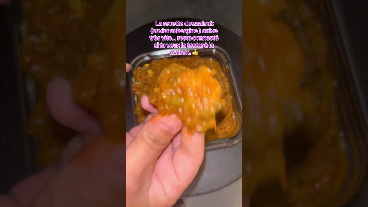 Caviar d’aubergine dit zaalouk cher nous #foryou #recettefacile #foryoupage #maroc #algerie#tunisia
