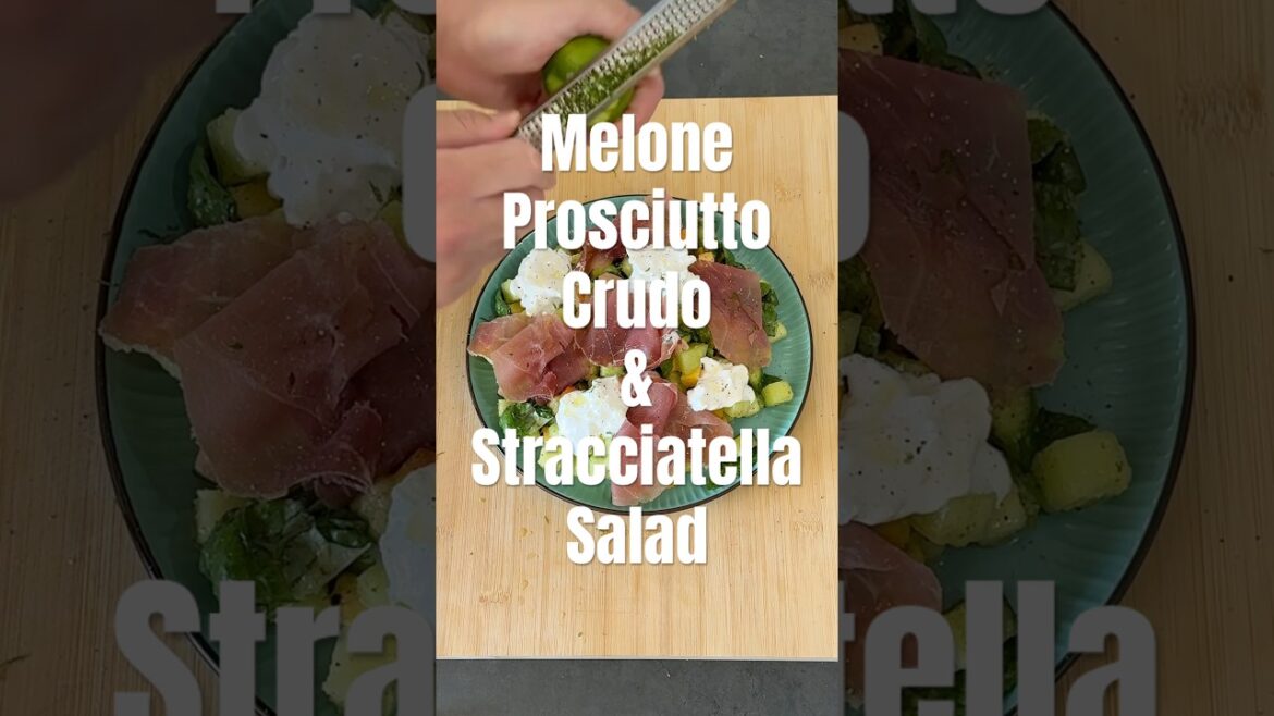 Malone-Prosciutto Crudo & Stracciatella Salad. #salad #summer #healthy #melon #easy #quickrecipe