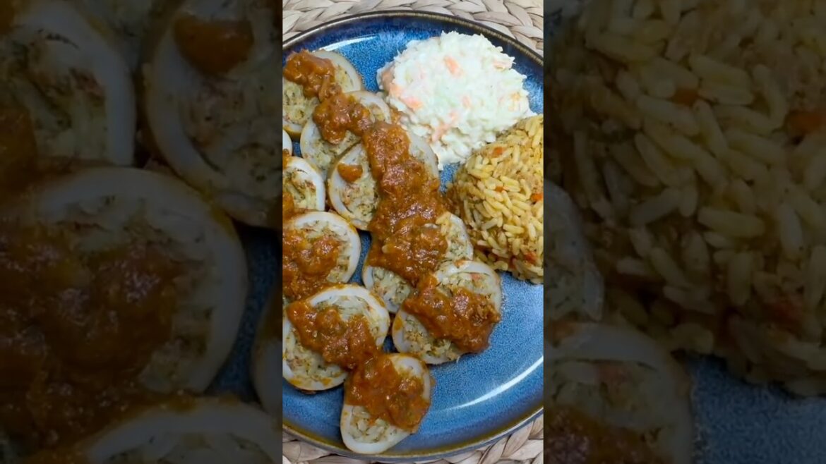 كلامار معمر بطريقة لذيذة Stuffed Calamari كلامار معمر بطريقة لذيذة Stuffed Calamari