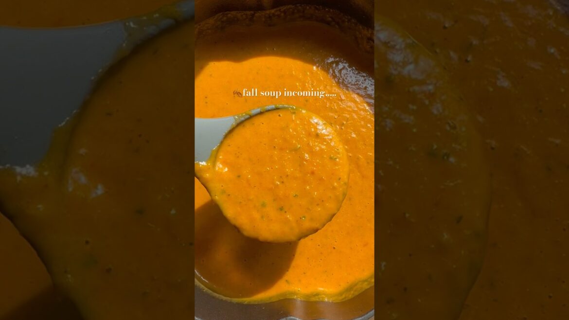 Roasted red pepper soup #cookingvideo #souprecipe