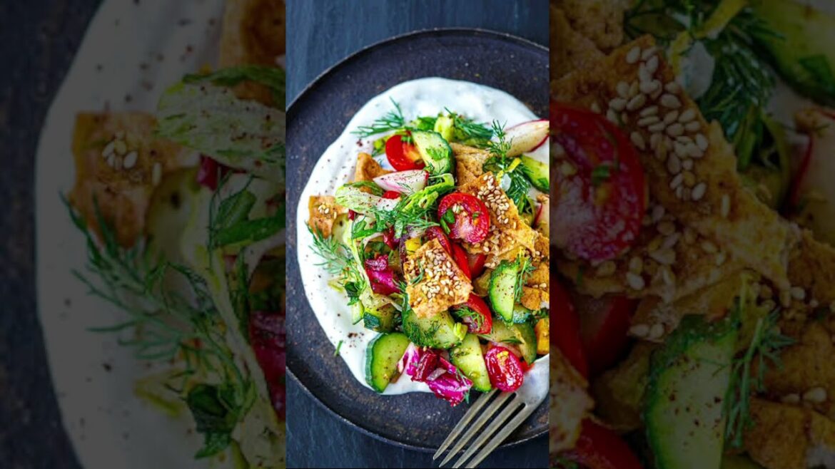 Fattoush Salad #shorts #youtubeshorts #shortsfeed #ytshorts #mrbeast #ronaldo #ranveerbrar