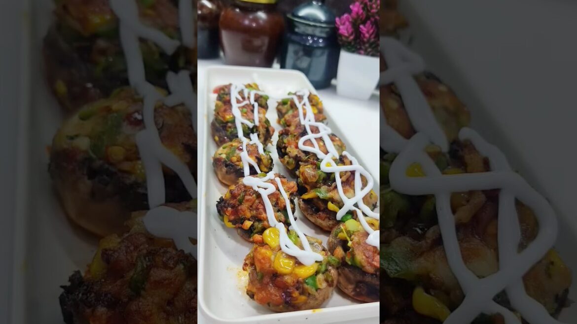 Stuffed Mushroom in Airfryer | Healthy & Easy Stuffed Mushrooms Recipe | Guilt-Free Snack