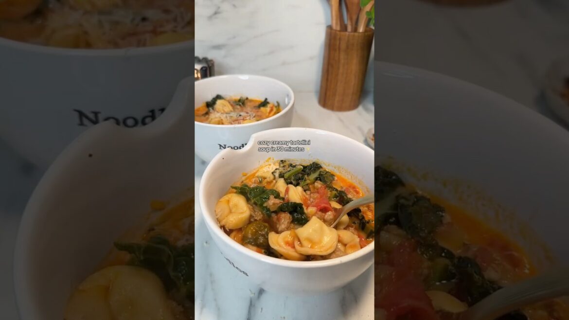 Easy Creamy Tortellini Soup Recipe #souprecipe Easy Creamy Tortellini Soup Recipe #souprecipe