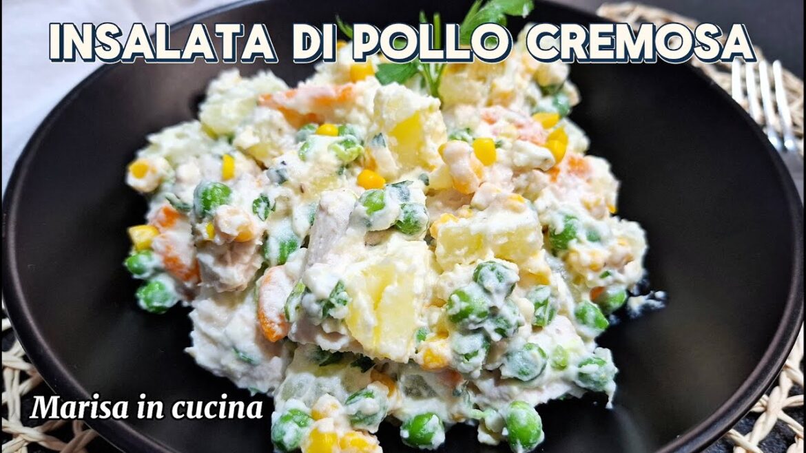 INSALATA DI POLLO E PATATE CREMOSA FRESCA FACILE E GUSTOSA