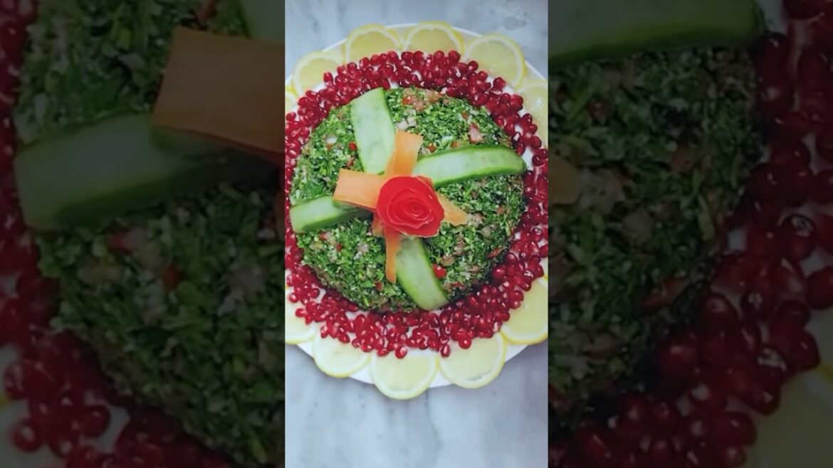 يالله نزين صحن التبوله .#تبولة #تبوله #سلطات #اكسبلور #salad #tabouleh