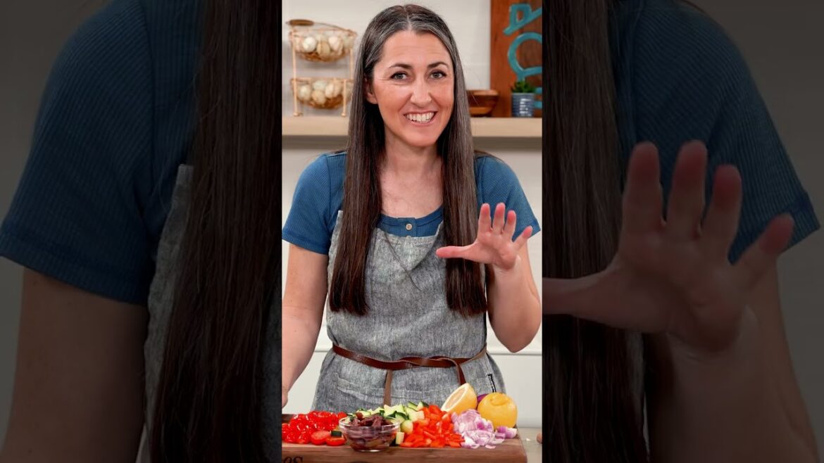 Whipped Feta Greek Pasta Salad #pastasalad #dinner #recipe