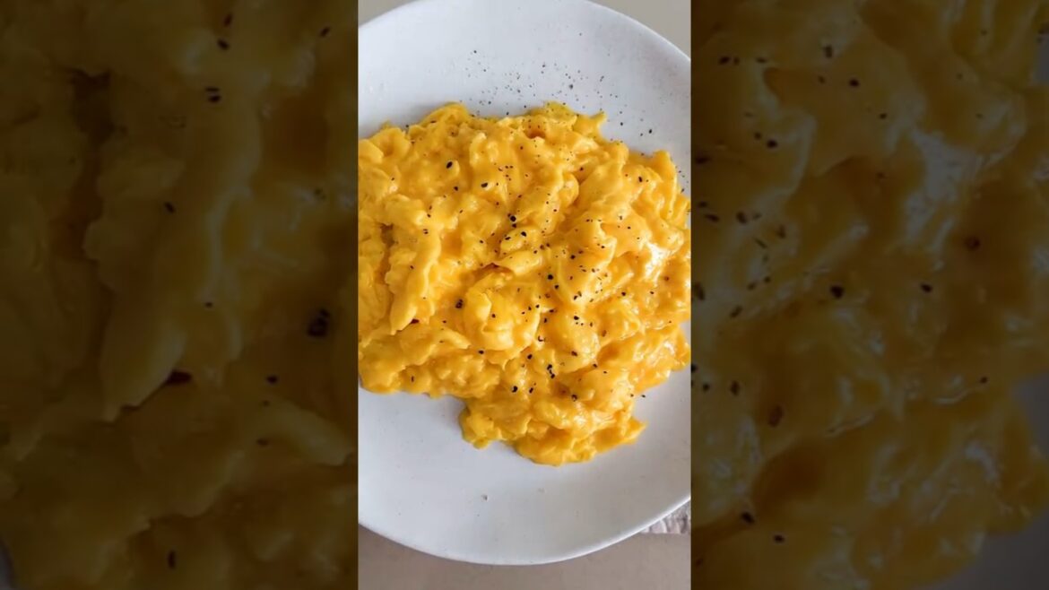 A secret to velvety, creamy scrambled eggs