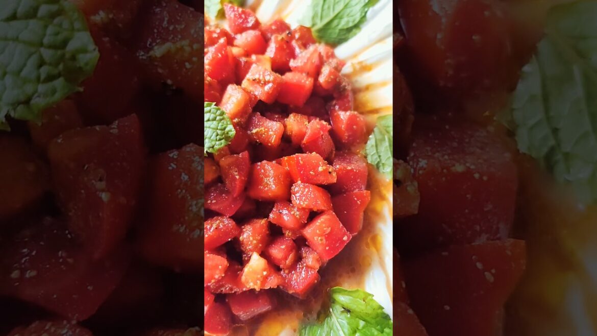 Greek Yogurt Dip with Tomato Salad | تغميسة لبنة وسلطة طماطم صحيه #dip #salad #recipe #tomato