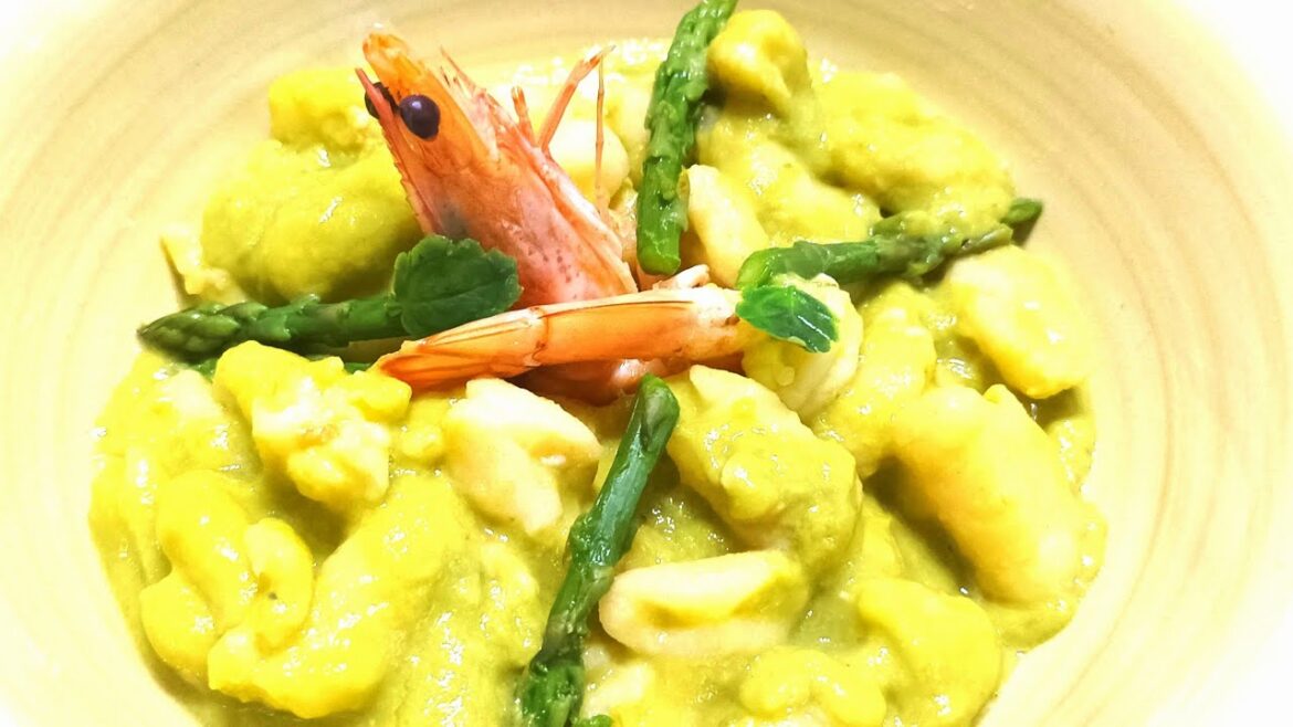Ricetta: Gnocchetti con Crema di Asparagi e Gamberi Ricetta: Gnocchetti con Crema di Asparagi e Gamberi