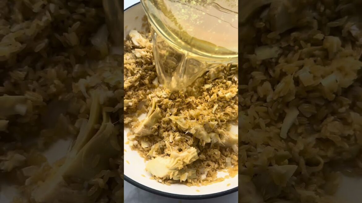 One Pot Spinach Artichoke Orzo