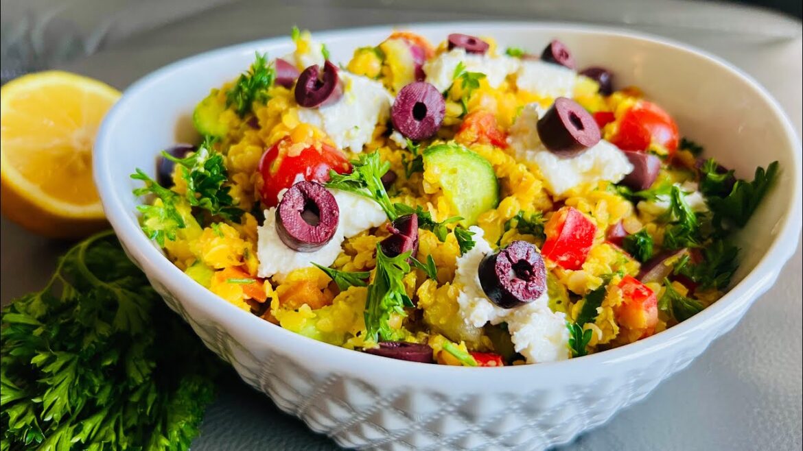 Greek Red Lentil Salad Perfect for a Healthier You !
