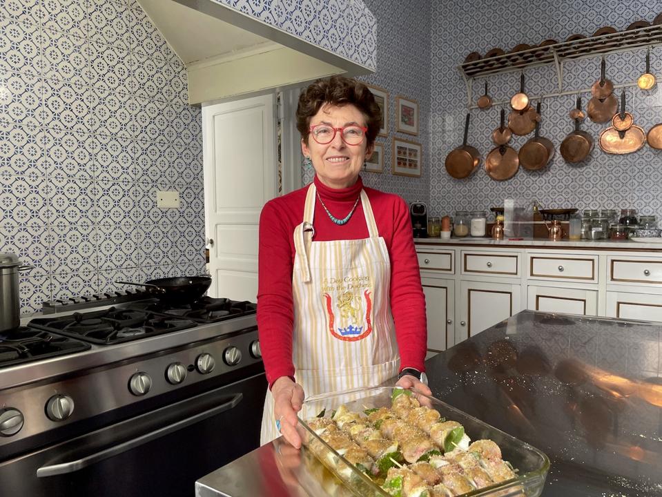 Nicoletta Polo Lanza Tomasi, Duchess of Parma, in her kitchen.