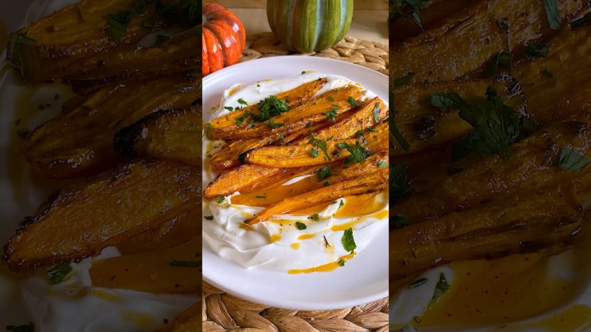 Roasted Carrot Dip Over Greek Yogurt — 5 Ingredients, 3 Steps!