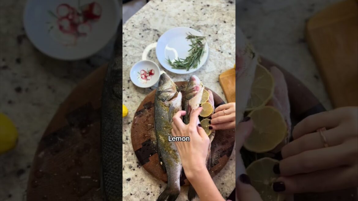 Whole Roasted Branzino Recipe #dinner #fish #seafood #cookwithme #recipes