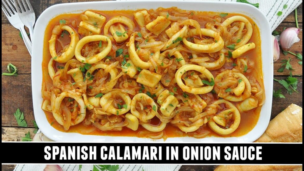 "Better than Fried Calamari" Spanish Calamari in Onion Sauce