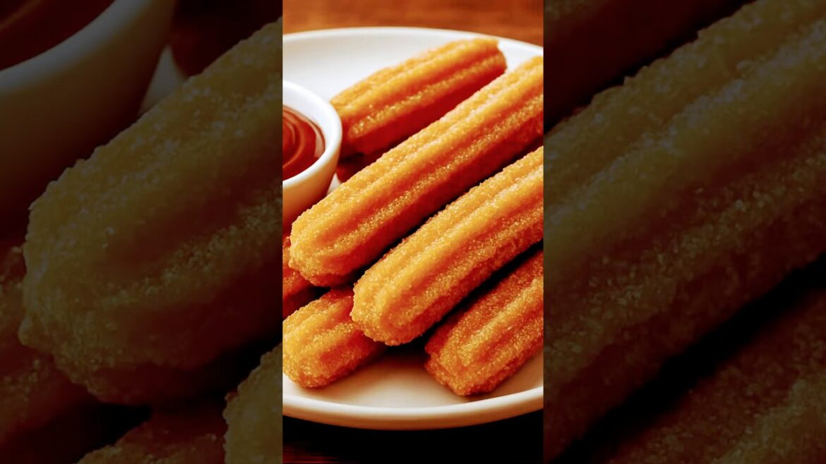 Homemade Churros Recipe Crispy & Fluffy with Chocolate Sauce Easy Street Food Dessert #churrosrecipe