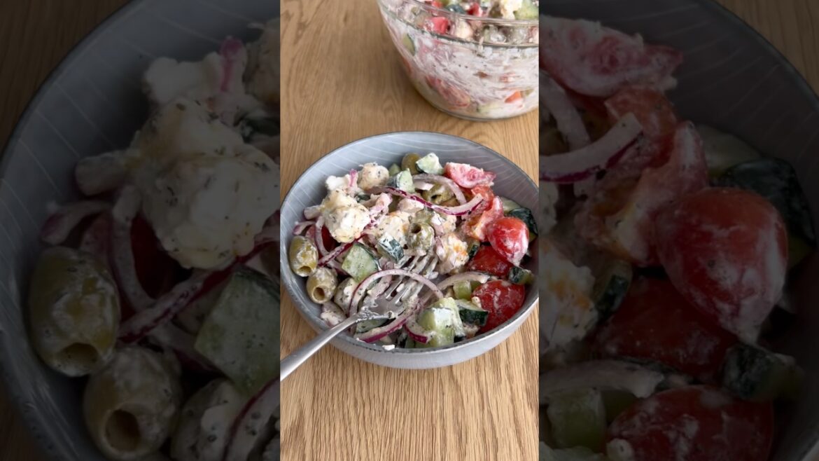 5 Minute Greek Salad Recipe #food #cooking #easy #garden #recipe #salad #quick #easyrecipe #fresh