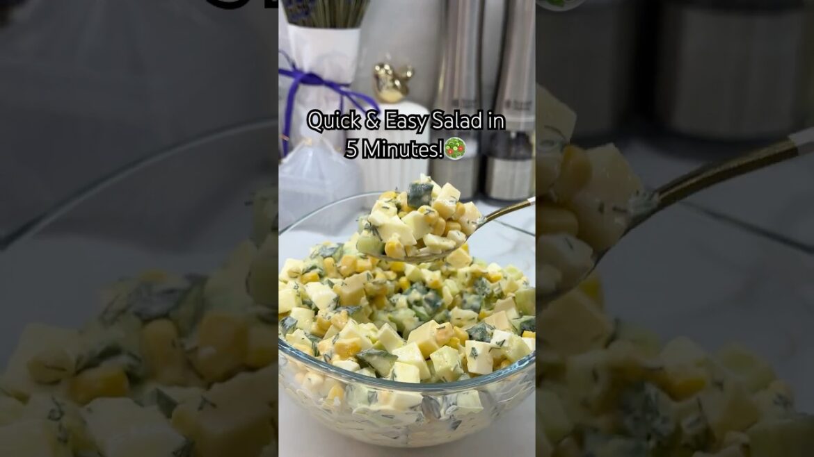 5 Minute Egg & Corn Salad – Quick, Creamy and Delicious! #salad #recipe #foodshorts #snack #dinner 5 Minute Egg & Corn Salad – Quick, Creamy and Delicious! #salad #recipe #foodshorts #snack #dinner