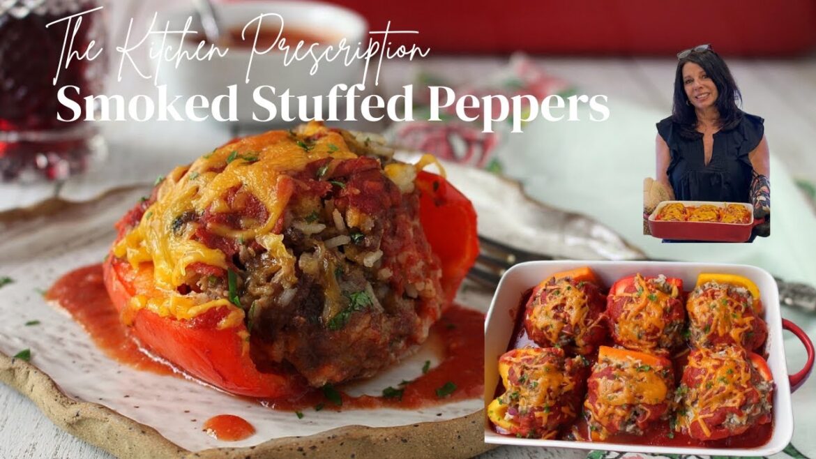 Smoked Stuffed Peppers with Tomato Sauce