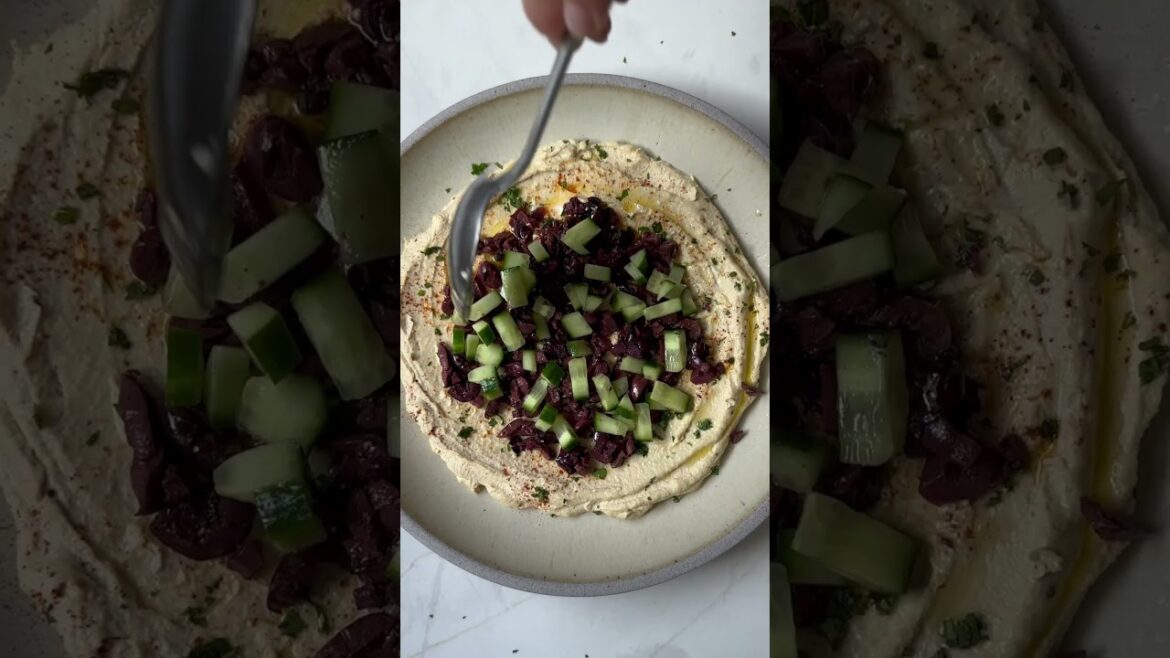 Layered Mediterranean Hummus Dip #dairyfree #glutenfree