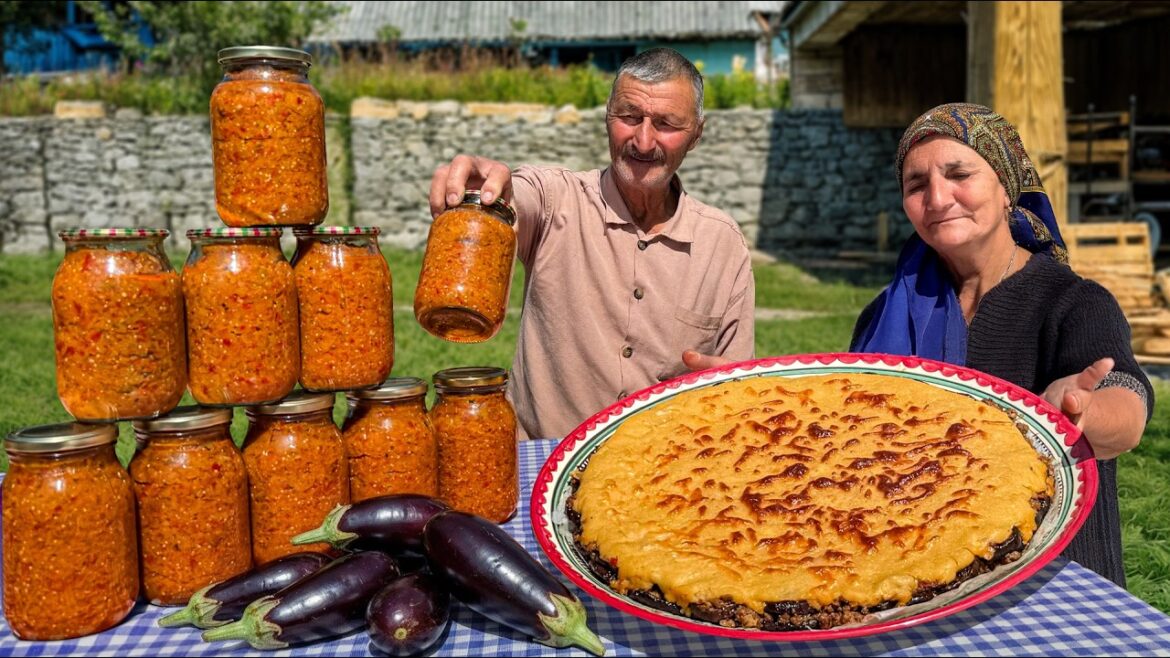 Smoky Eggplant Salad in Jars | Authentic Mediterranean Recipe
