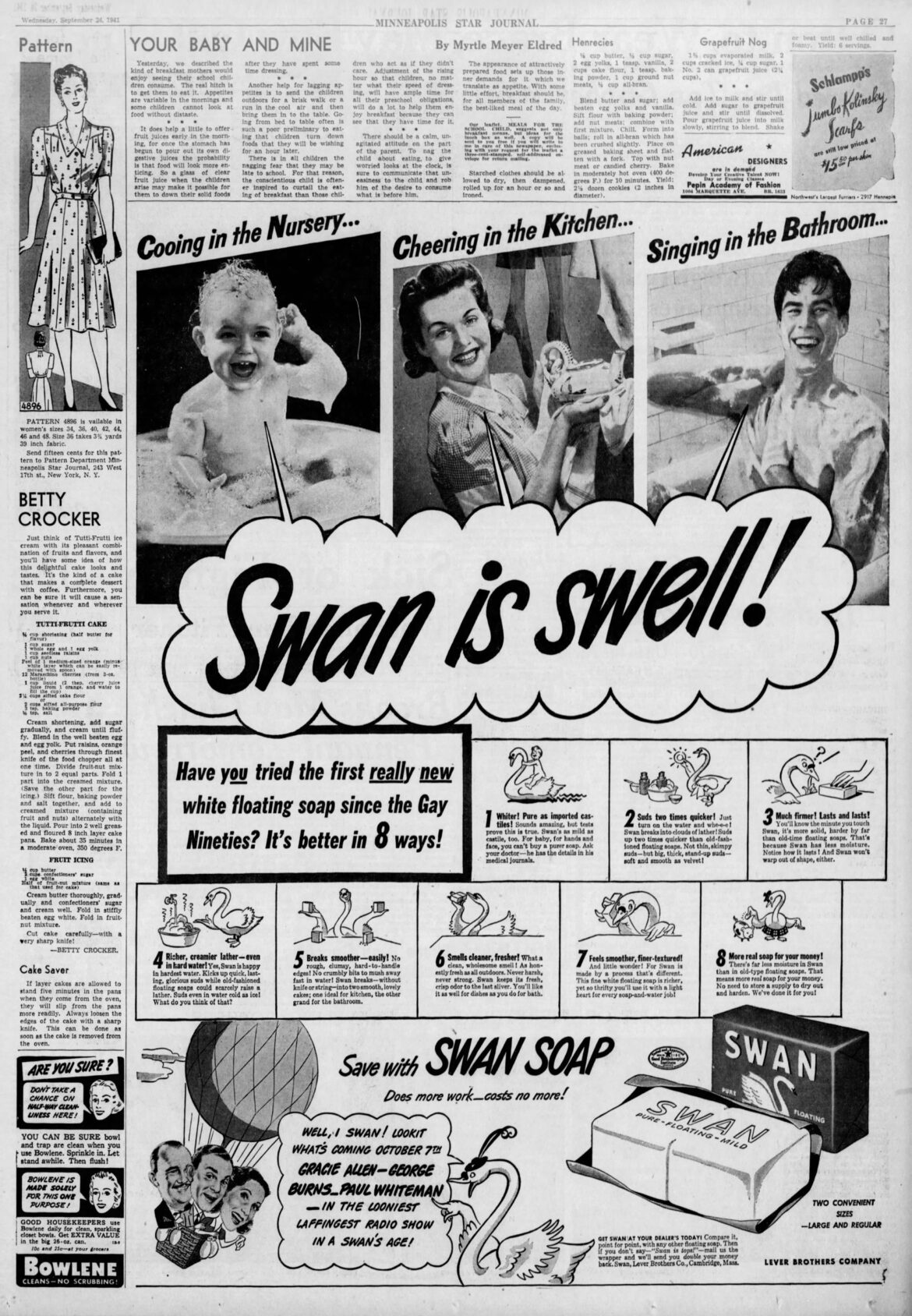 September 24, 1941: Tutti-Frutti Cake w/ Fruit Icing