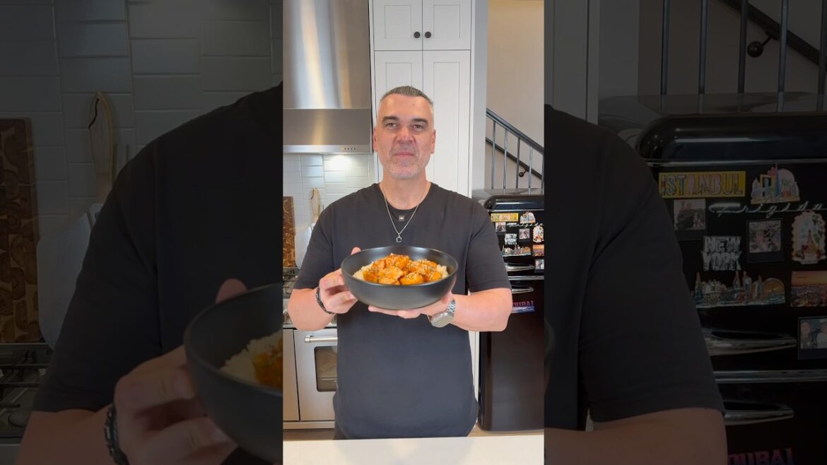 Sweet and Spicy Salmon Cubes with Rice Pilaf #gourmetghetto #cooking #tasties #tastymeals #super