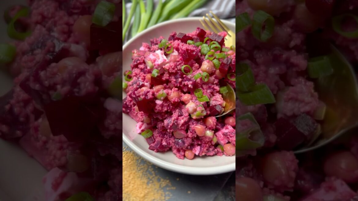 Pinker Couscous Salat mit Geheimzutat