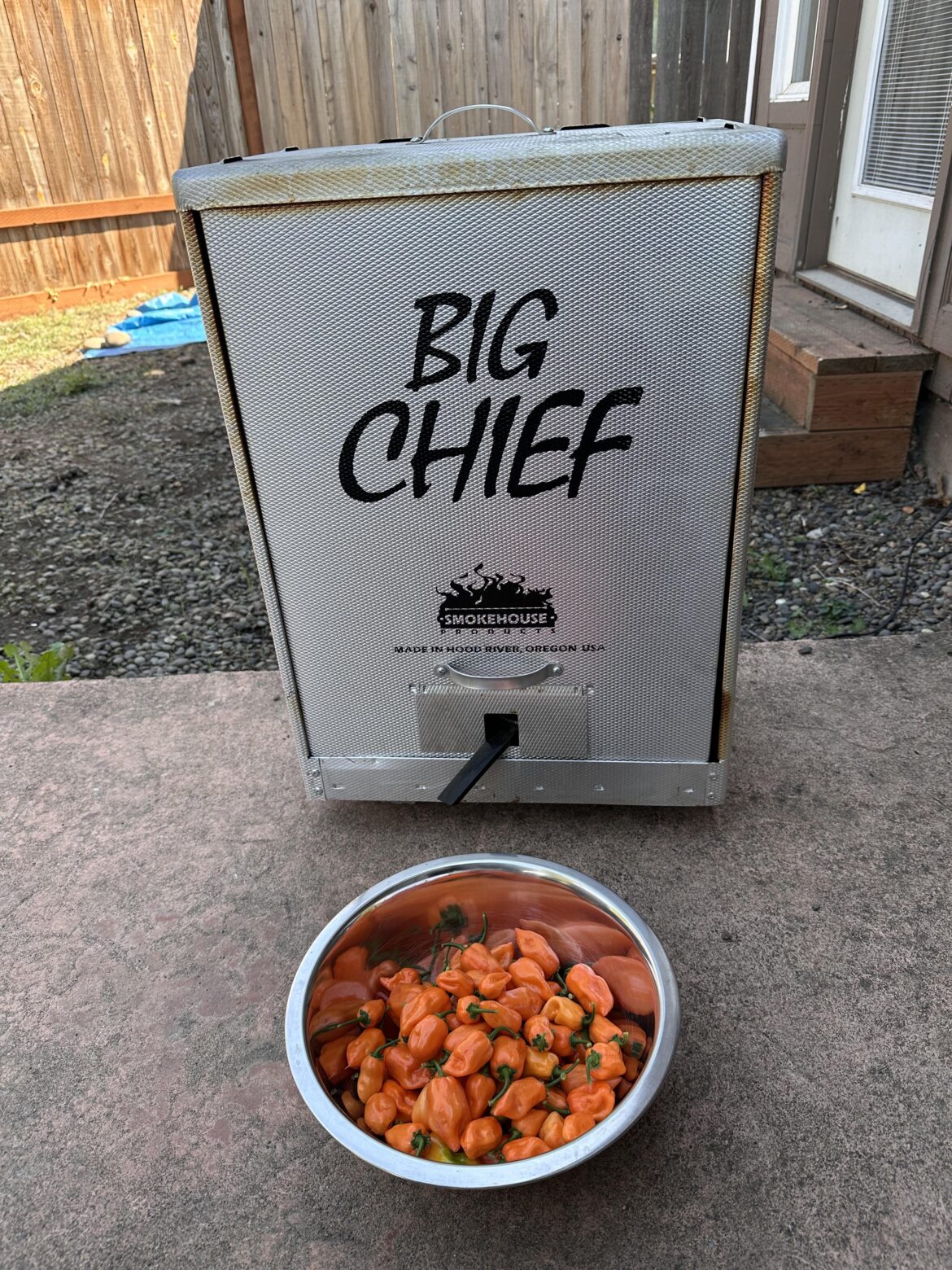 About to smoke some habaneros that I grew to make smoked habanero powder