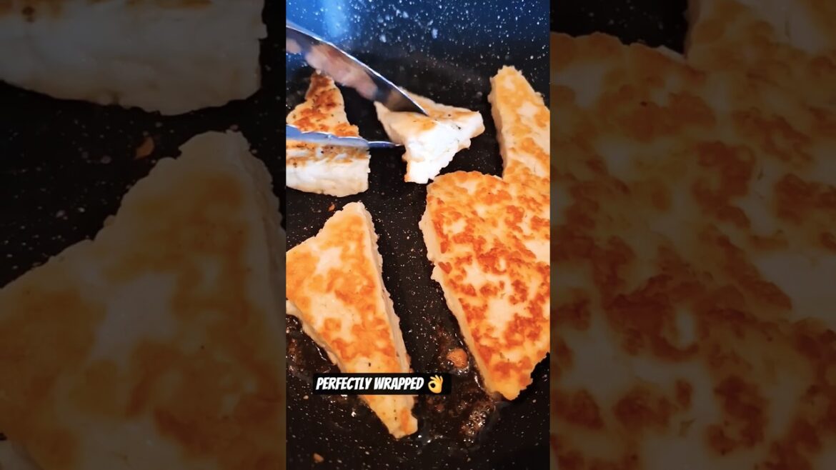 Halloumi  & Pesto  the   perfect match  #foodshorts  #shorts  #easyrecipe  #lunchbox  #breakfast