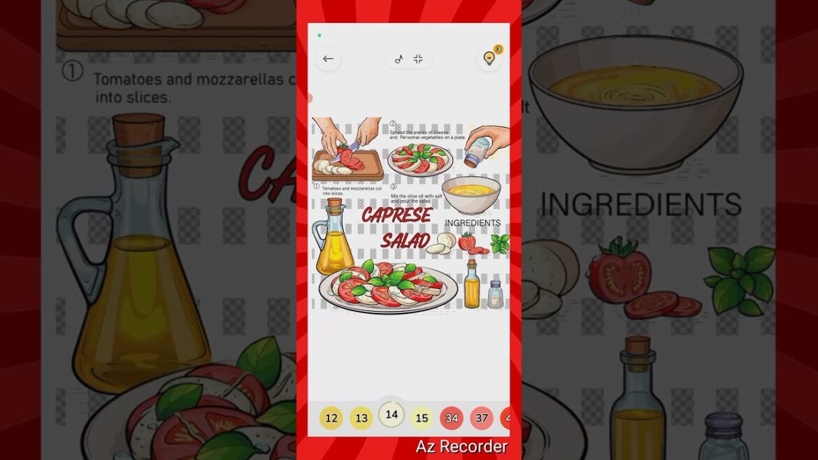 Малювання за номерами рецепти салат Капрезе #zencolor #gaming #shorts  #recipe #salad #caprese