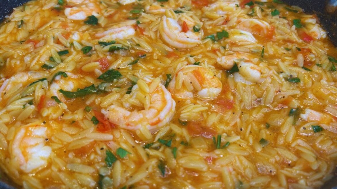 Easy Creamy Shrimp Orzo Recipe
