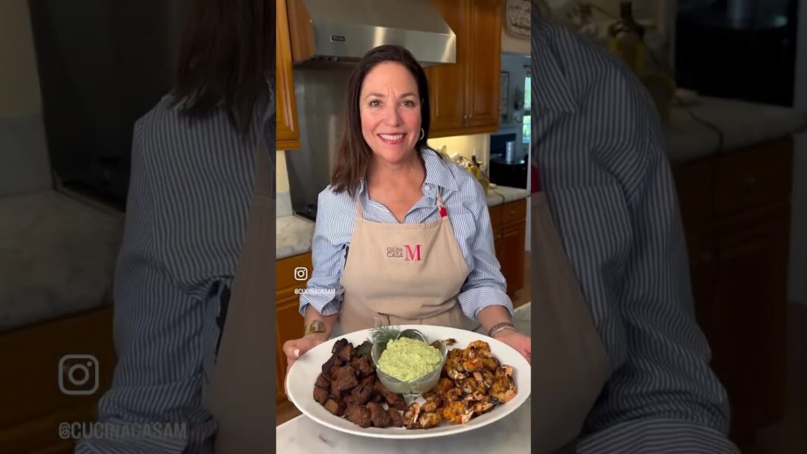 Grilled Shrimp & Beef Kebobs with Avocado Tzatziki Sauce Grilled Shrimp & Beef Kebobs with Avocado Tzatziki Sauce