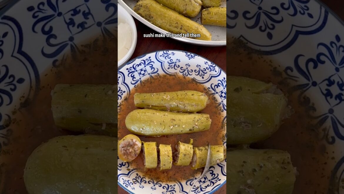 SYRIAN STUFFED SQUASH | KOUSA MA7SHI | MAHSHI