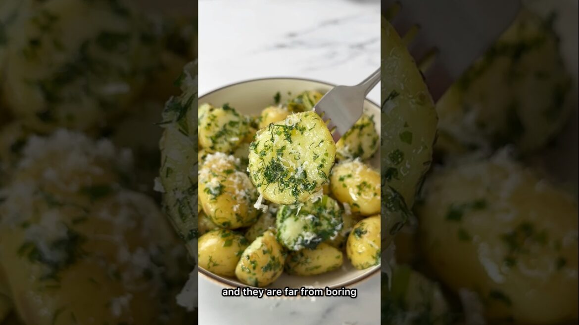 These HERBY BOILED POTATOES is the perfect side dish you need this season. #potato #potatoes