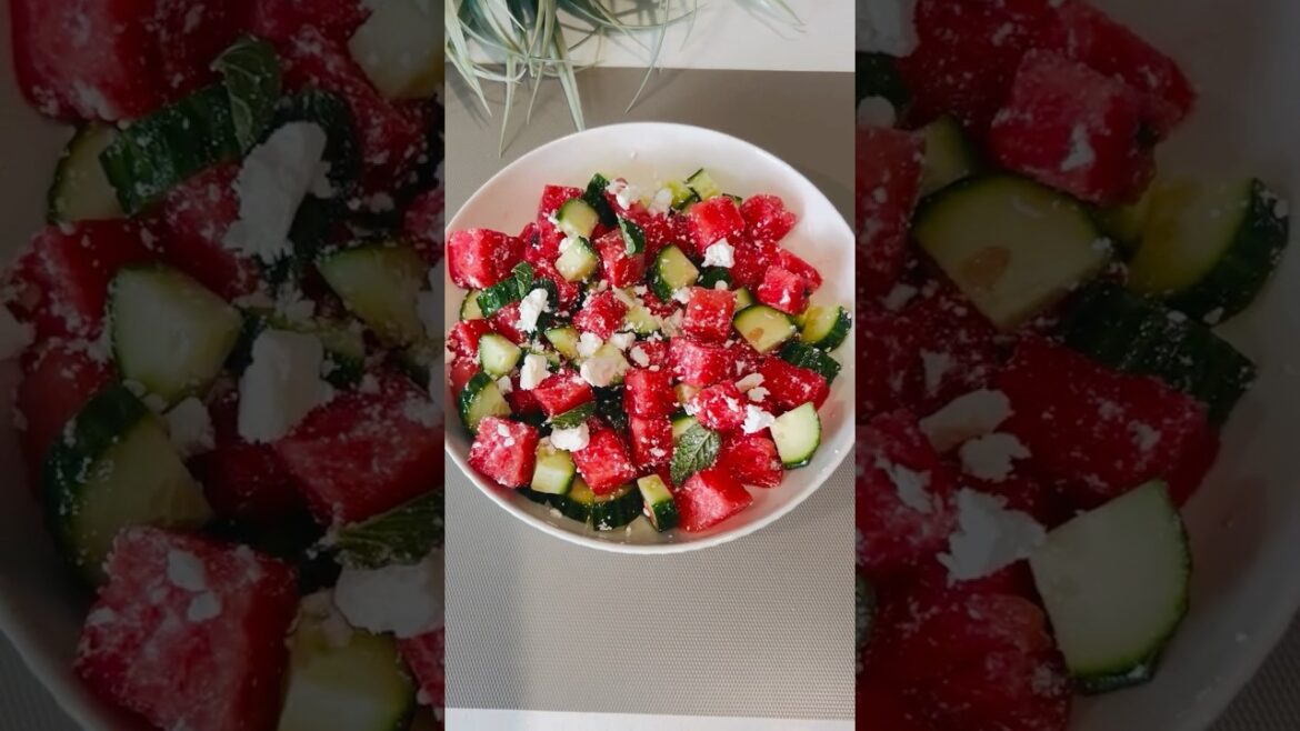 Watermelon Feta Salad..#healthysalad  #shortvideo