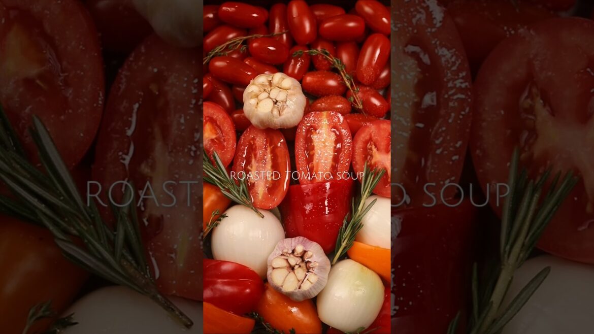 Roasted Tomato Soup - Creamy, Zesty and perfect for Fall! #soupseason #tomatosoup #food #fallrecipe