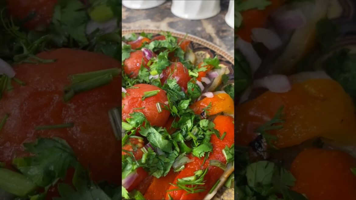 Delicious Grill Salad on a Gas Stove #shorts #easyrecipe