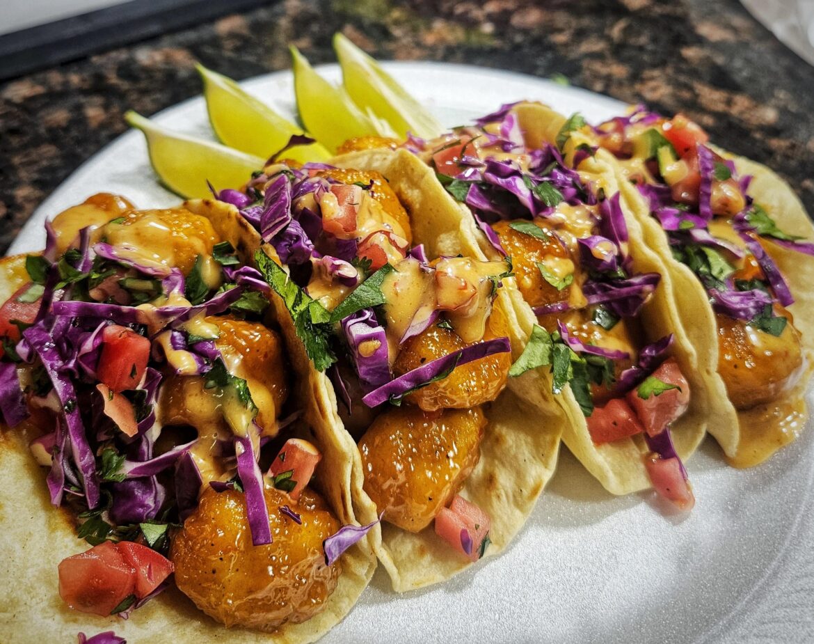 Dynamite chicken tacos.