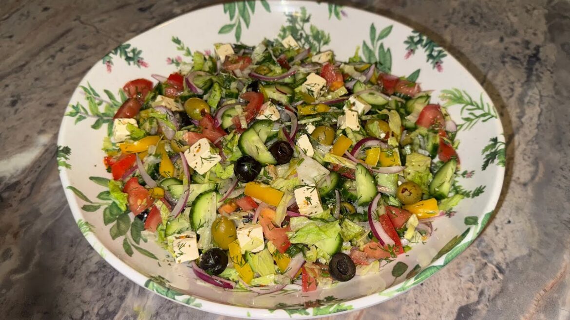 How to Make The Best Feta Cheese & Olive Salad Recipe | MK Food Secret