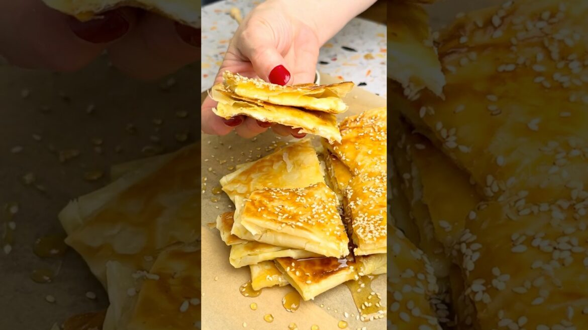 How to make a Feta Pan Tiropita - Quick Greek Cheese Pie in a frypan