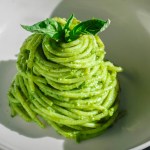 green alfredo noodles