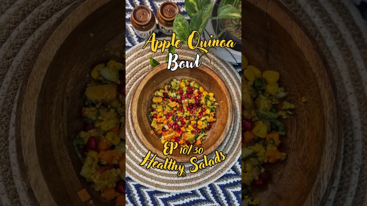Day 10/30 of easy healthy salad recipe #shorts #fitness #salad #highprotein #quinoarecipes #food