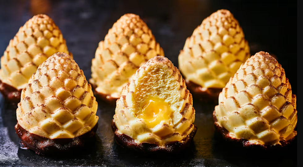 Collection Handmade Passionfruit & White Chocolate Mousse Pine Cones