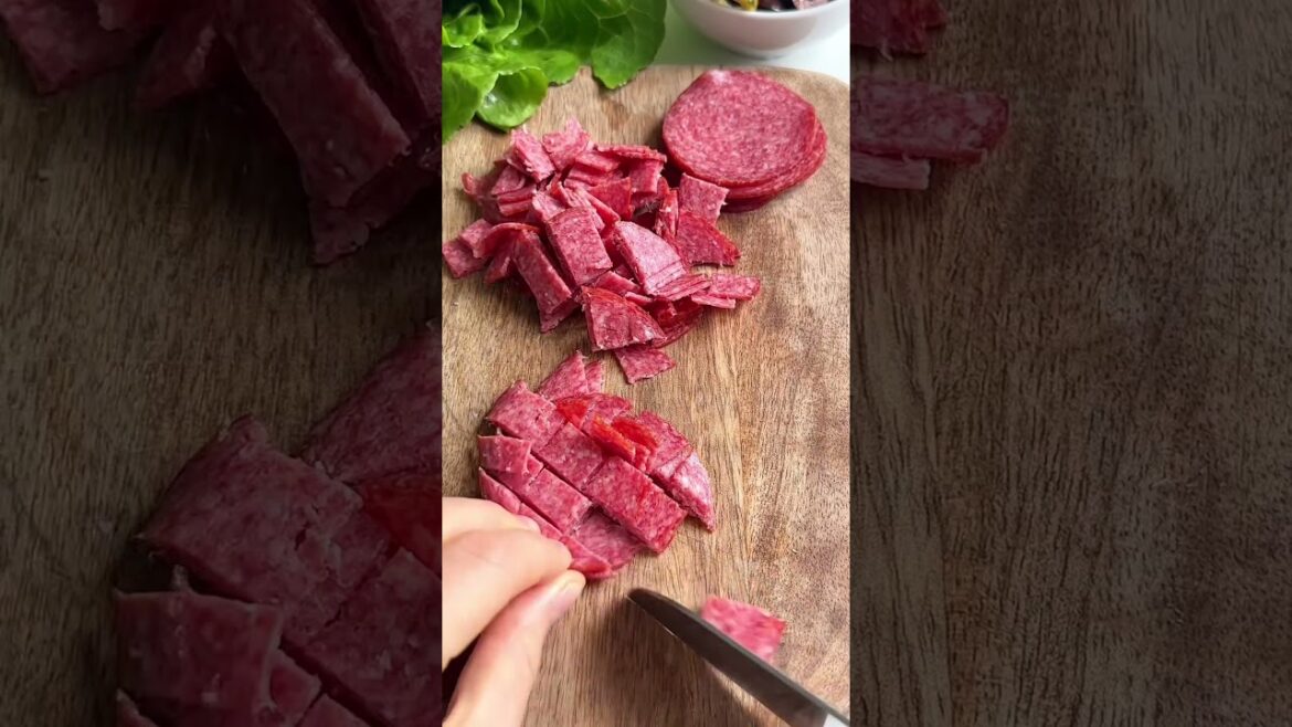 Italienischer Chopped (gehackter) Salat #short #shorts #lilyummi